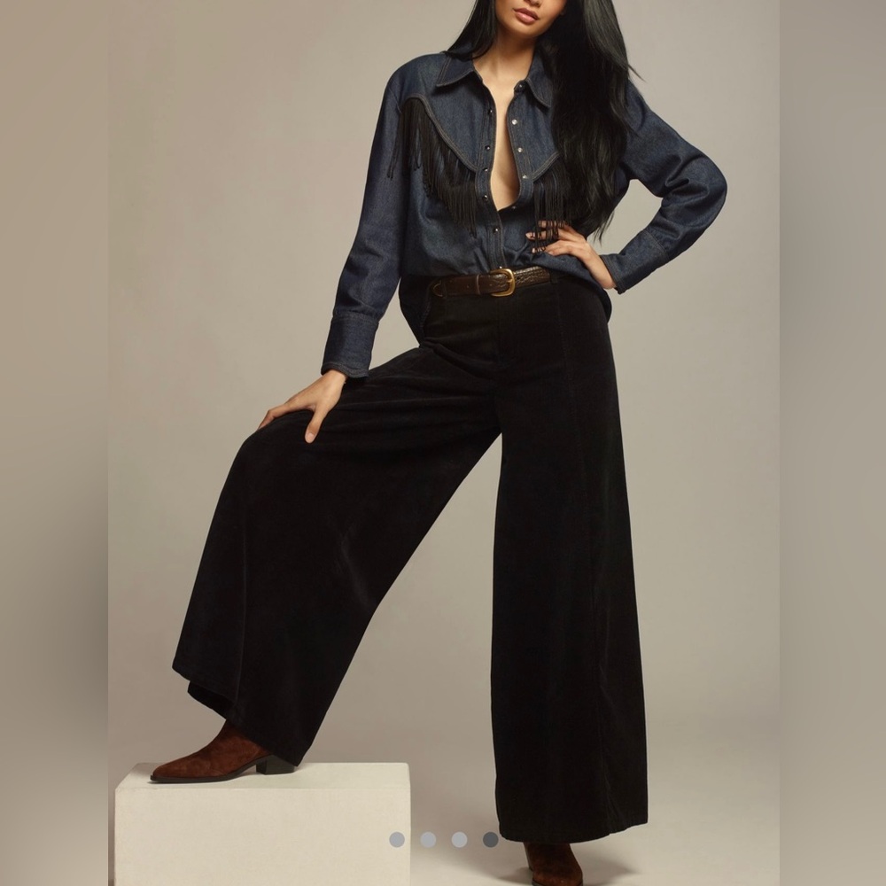 Anthropologie Corduroy Palazzo Pants Size 10